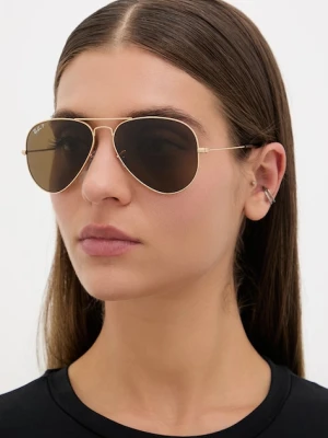 Ray-Ban okulary przeciwsłoneczne AVIATOR LARGE METAL