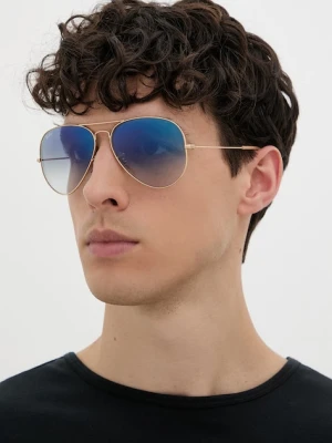 Ray-Ban okulary przeciwsłoneczne AVIATOR LARGE METAL złoty