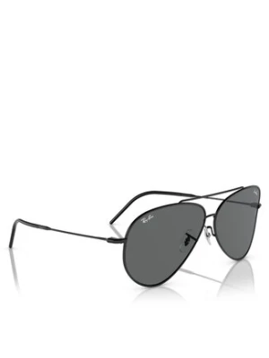 Ray-Ban Okulary przeciwsłoneczne Aviator Reverse 0RBR0101S 002/GR Czarny