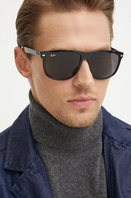 Ray-Ban okulary przeciwsłoneczne BOYFRIEND męskie kolor czarny 0RB4147