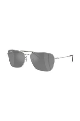 Ray-Ban okulary przeciwsłoneczne CARAVAN REVERSE kolor srebrny 0RBR0102S