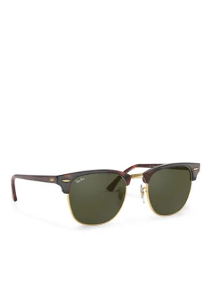 Ray-Ban Okulary przeciwsłoneczne Clubmaster 0RB3016 W0366 Brązowy