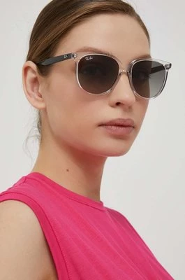 Ray-Ban okulary przeciwsłoneczne damskie kolor biały 0RB4378
