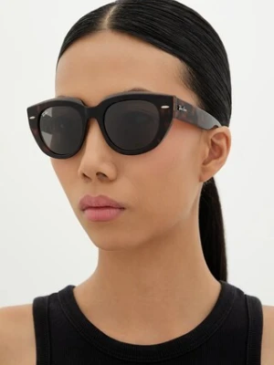 Ray-Ban okulary przeciwsłoneczne damskie kolor brązowy 0RB2286