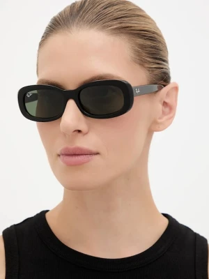 Ray-Ban okulary przeciwsłoneczne damskie kolor czarny 0RB2221