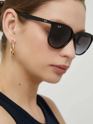 Ray-Ban okulary przeciwsłoneczne damskie kolor czarny 0RB4378