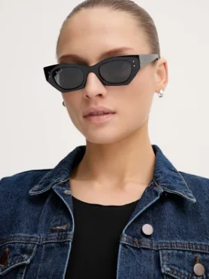 Ray-Ban okulary przeciwsłoneczne damskie kolor czarny 0RB4430