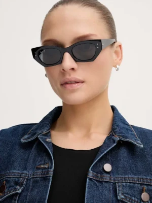 Ray-Ban okulary przeciwsłoneczne damskie kolor czarny 0RB4430