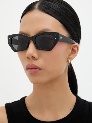 Ray-Ban okulary przeciwsłoneczne damskie kolor czarny 0RB4430
