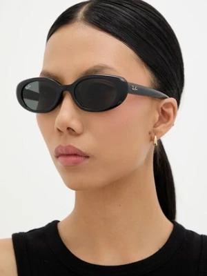 Ray-Ban okulary przeciwsłoneczne damskie kolor czarny 0RB4441D