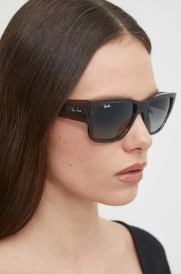 Ray-Ban okulary przeciwsłoneczne damskie kolor szary