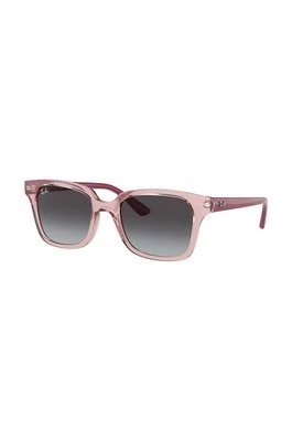 Ray-Ban okulary przeciwsłoneczne dziecięce kolor różowy 0RJ9071S