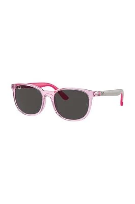 Ray-Ban okulary przeciwsłoneczne dziecięce kolor różowy 0RJ9079S