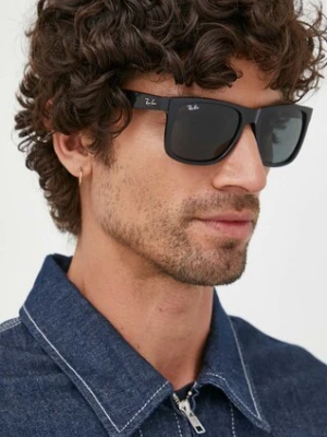 Ray-Ban okulary przeciwsłoneczne JUSTIN męskie kolor czarny 0RB4165