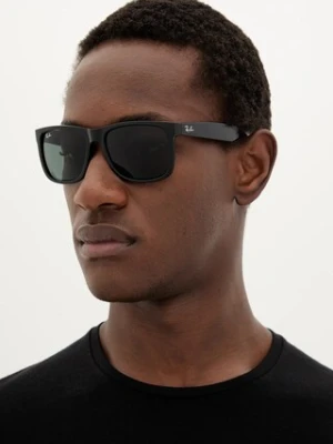 Ray-Ban okulary przeciwsłoneczne JUSTIN męskie kolor czarny 0RB4165