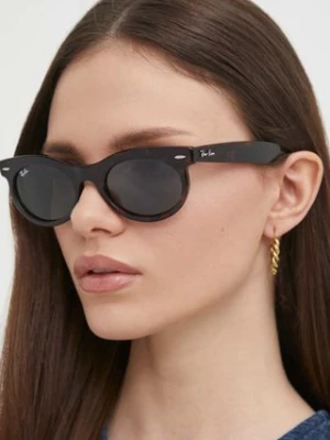 Ray-Ban okulary przeciwsłoneczne kolor brązowy