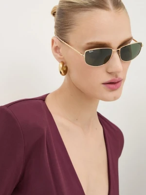 Ray-Ban okulary przeciwsłoneczne kolor złoty 0RB3732