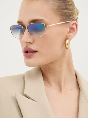 Ray-Ban okulary przeciwsłoneczne kolor złoty 0RB3732