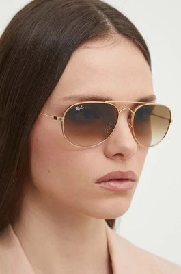 Ray-Ban okulary przeciwsłoneczne kolor złoty