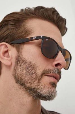 Ray-Ban okulary przeciwsłoneczne męskie kolor brązowy 0RB4374