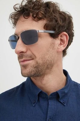 Ray-Ban okulary przeciwsłoneczne męskie kolor srebrny 0RB3737