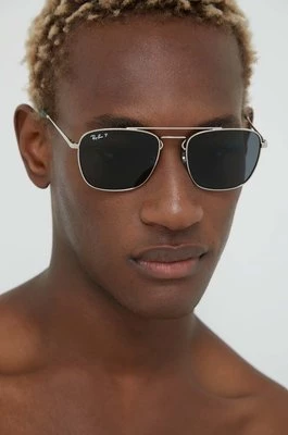 Ray-Ban okulary przeciwsłoneczne męskie kolor srebrny
