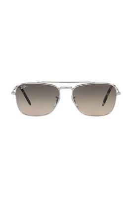 Ray-Ban okulary przeciwsłoneczne NEW CARAVAN kolor srebrny 0RB3636