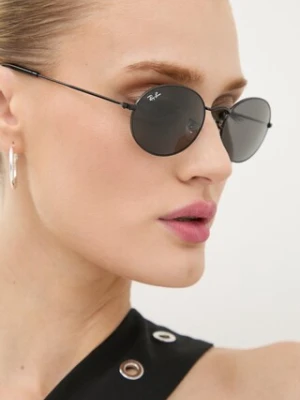 Ray-Ban okulary przeciwsłoneczne OVAL kolor czarny 0RB3547