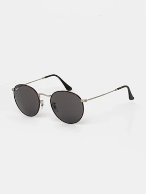 Ray-Ban okulary przeciwsłoneczne ROUND METAL kolor brązowy 0RB3447