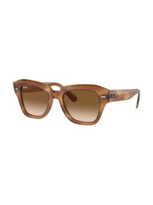 Ray-Ban okulary przeciwsłoneczne STATE STREET kolor bordowy 0RB2186