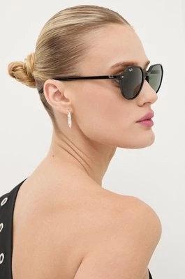 Ray-Ban okulary przeciwsłoneczne THALIA kolor czarny 0RB2195