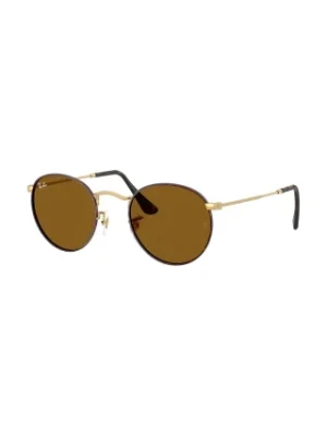 Ray-Ban okulary przeciwsłoneczne ROUND METAL kolor brązowy 0RB3447