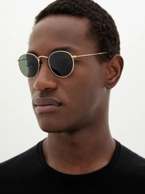 Ray-Ban okulary ROUND METAL męskie kolor złoty 0RB3
