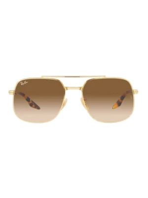 RB 3699 Sunglasses, Gold Frame, Light Brown Lenses Ray-Ban