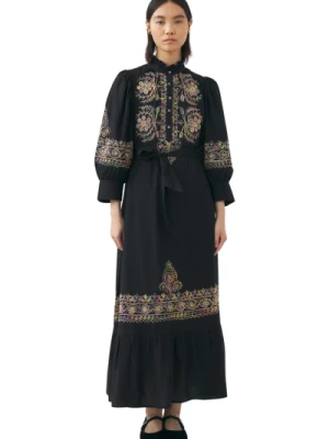 Ręcznie haftowana sukienka maxi Neil Antik Batik