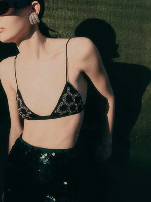 Ręcznie haftowany biustonosz trójkątny PATRIZIA PEPE