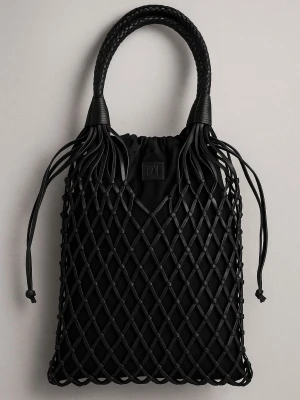 Ręcznie pleciona skórzana torebka do ręki Nodo - handmade LAÏF