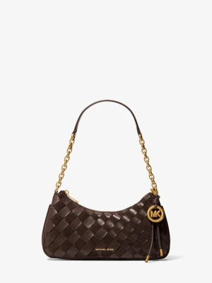 Ręcznie pleciona średnia torebka Nolita ze skóry z łańcuszkiem Michael Kors CZEKOLADOWY (Brązowy)