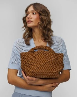 Ręcznie pleciona torebka damska Naghedi St Barths Small Tote