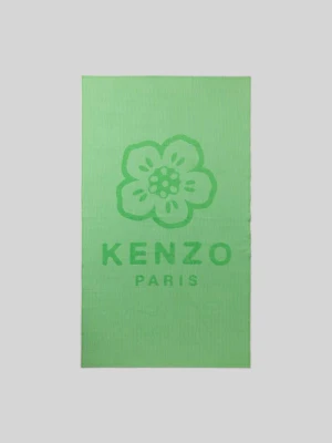Ręcznik plażowy z detalem z logo Kenzo Zielony