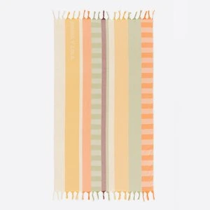 Ręcznik rysunek poziome i pionowe paski żółty BIMBA Y LOLA