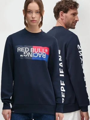 Red Bull Racing x Pepe Jeans bluza kolor granatowy z nadrukiem RU580007