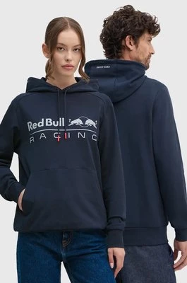 Red Bull Racing x Pepe Jeans bluza kolor granatowy z kapturem z nadrukiem RU580003