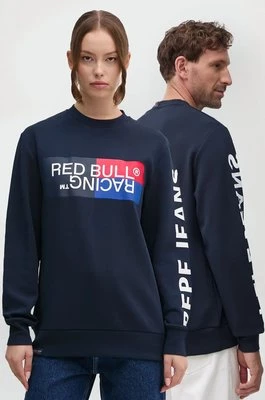 Red Bull Racing x Pepe Jeans bluza kolor granatowy z nadrukiem RU580007