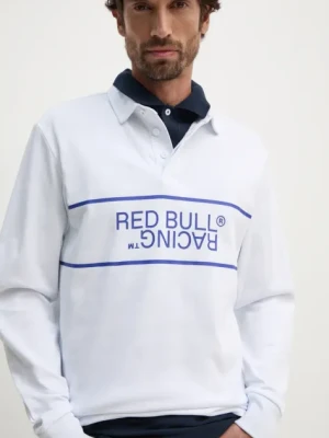 Red Bull Racing x Pepe Jeans longsleeve bawełniany kolor biały z nadrukiem RM540011