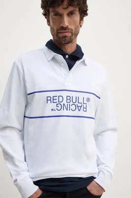 Red Bull Racing x Pepe Jeans longsleeve bawełniany kolor biały z nadrukiem RM540011