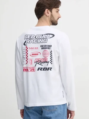 Red Bull Racing x Pepe Jeans longsleeve SPEED LOGO LS TEE męski kolor biały z nadrukiem RM500013