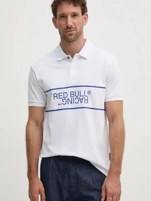 Red Bull Racing x Pepe Jeans polo męski kolor biały z nadrukiem RM540004