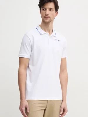 Red Bull Racing x Pepe Jeans polo TIPPED LOGO POLO męski kolor biały z nadrukiem RM540013