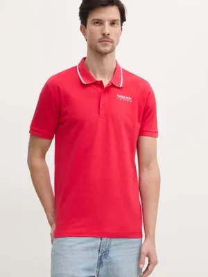 Red Bull Racing x Pepe Jeans polo TIPPED LOGO POLO męski kolor czerwony z nadrukiem RM540013